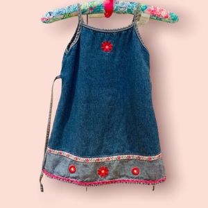 Vintage  Mirrored Floral Embroidered Denim…